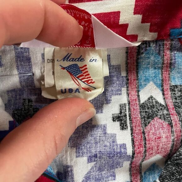 Vintage H Bar C Western Wear Cotton Morrow Shirt Cowgirl Cowboy - Picture 4 of 8